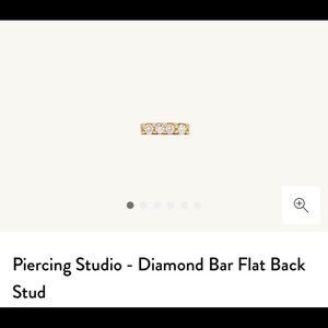 Mejuri Diamond Bar Flat Back Stud